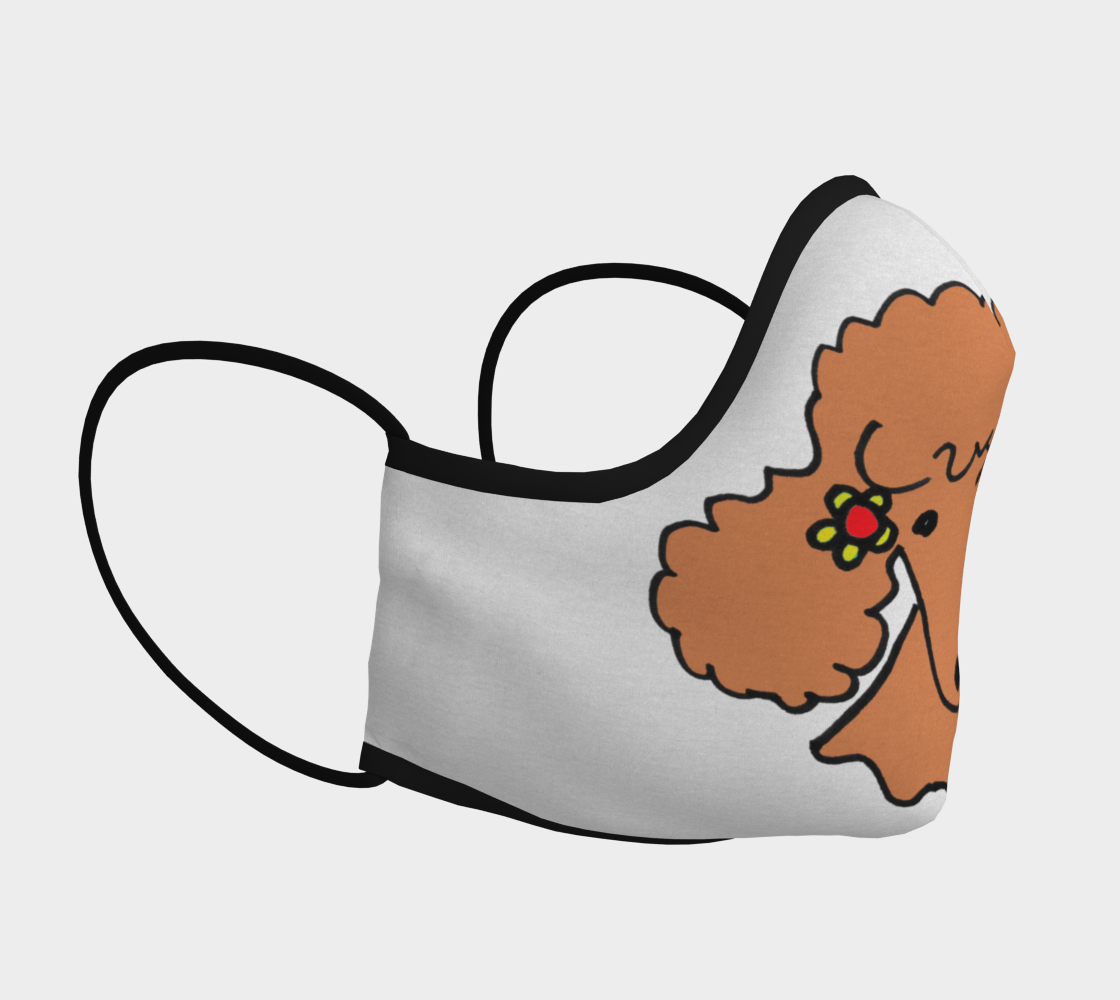 FACE MASK - Red Poodle by Broussalian preview #3