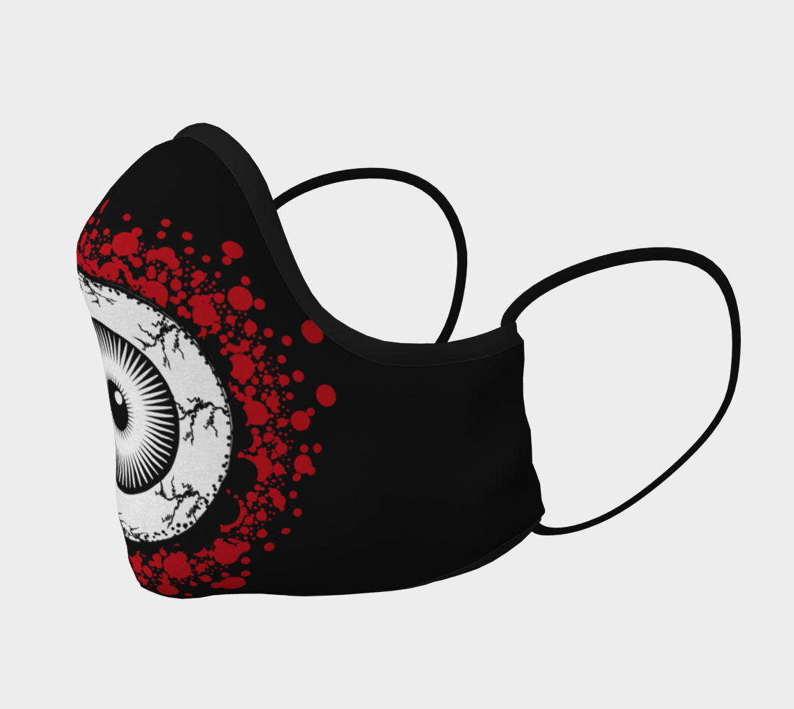 Giant Bloody Eyeball Design Face Mask preview #2