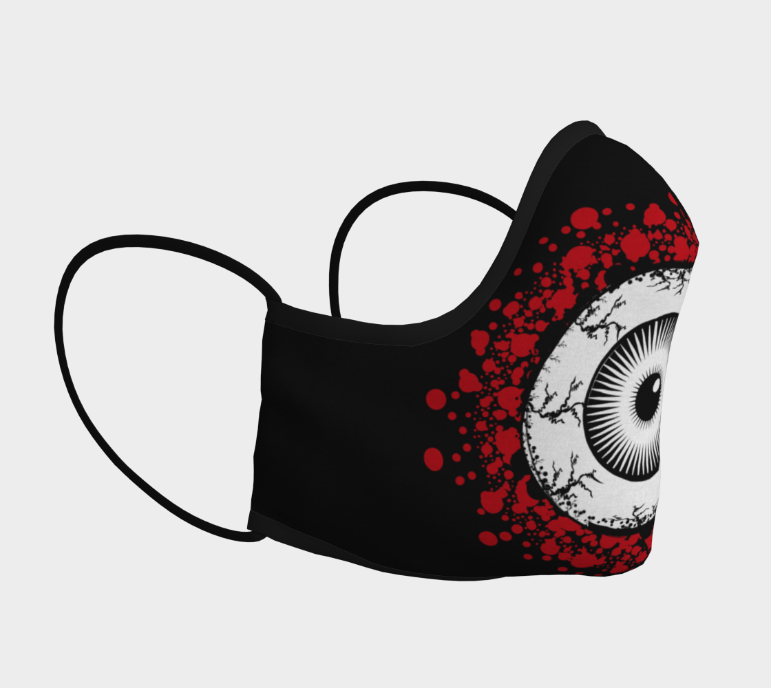 Giant Bloody Eyeball Design Face Mask preview #3