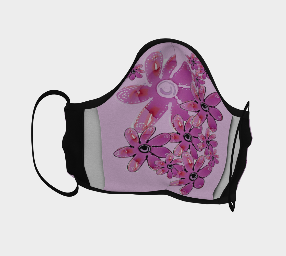 PINK FLOWER POWER FACE COVERING preview #4