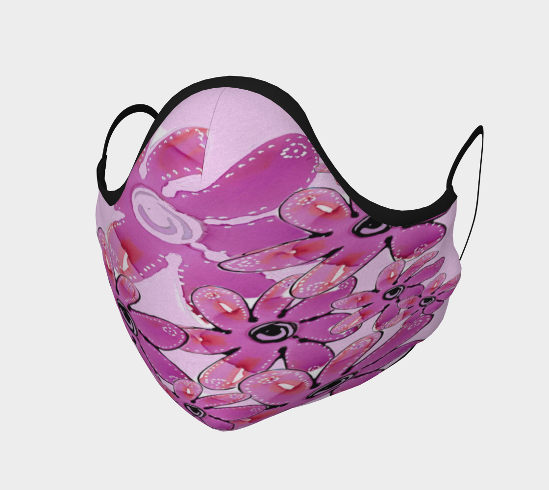 PINK FLOWER POWER FACE COVERING preview #1