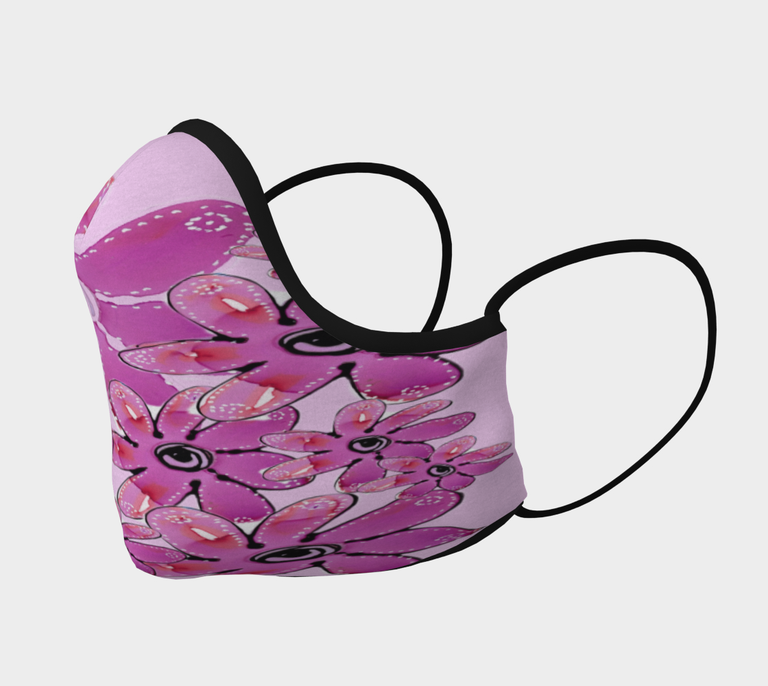 PINK FLOWER POWER FACE COVERING preview #2