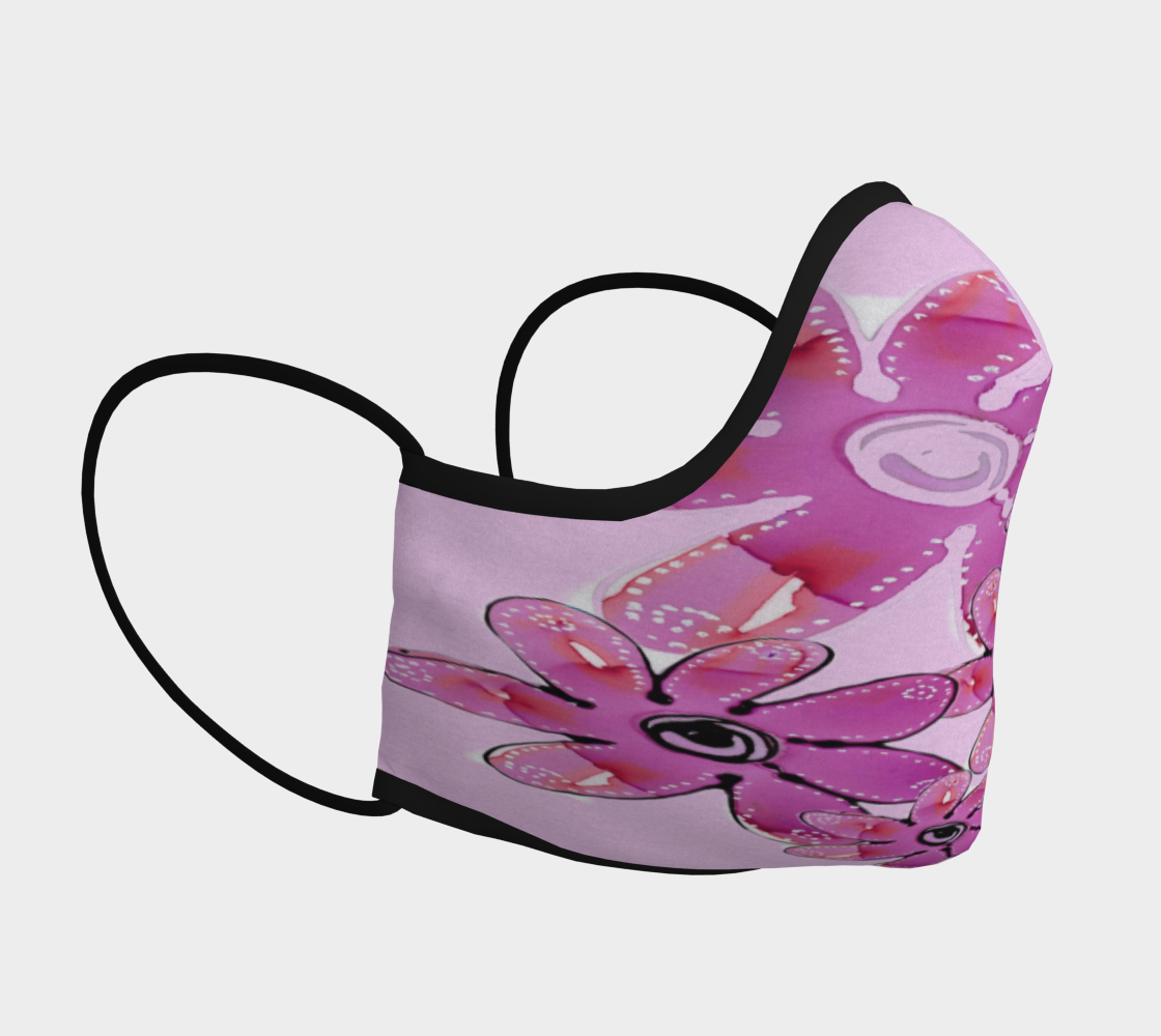 PINK FLOWER POWER FACE COVERING preview #3
