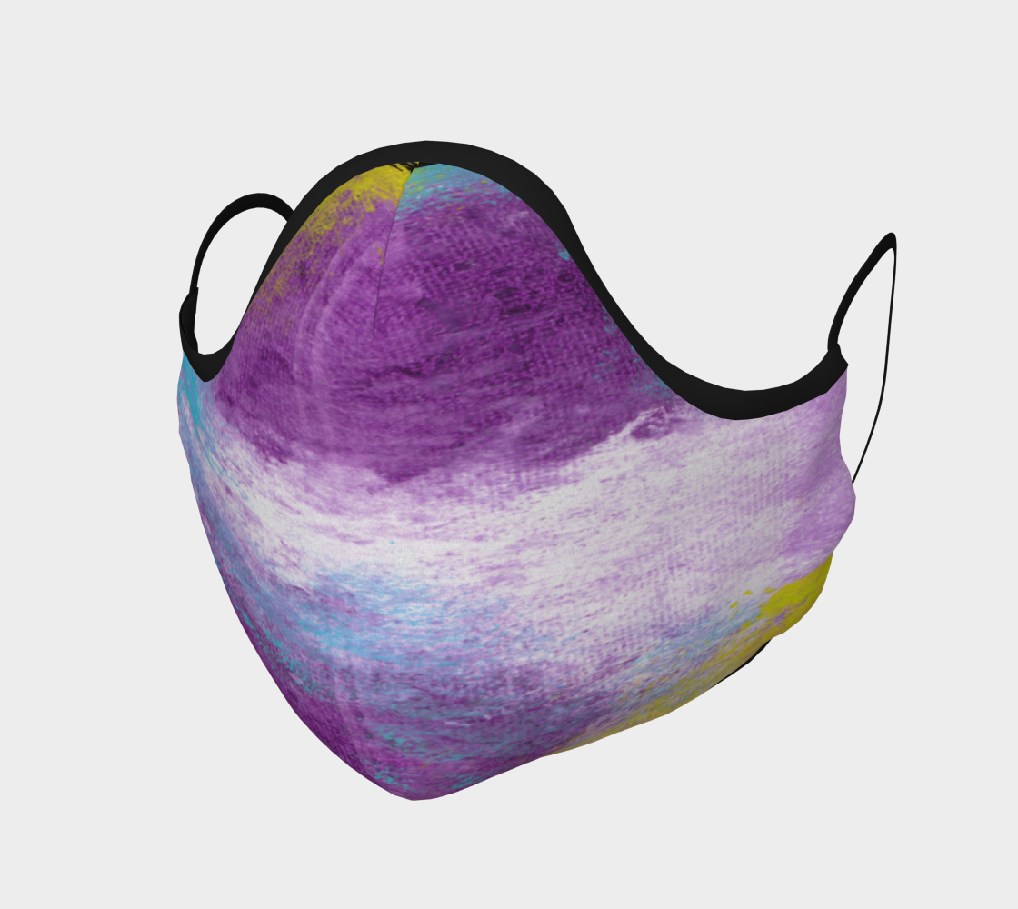 PURPLE ABSTRACT FACE COVERINGS preview #1