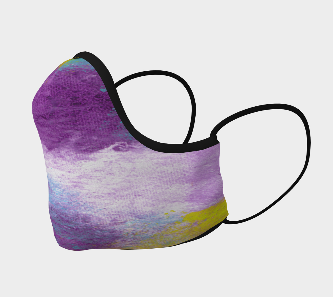 PURPLE ABSTRACT FACE COVERINGS preview #2