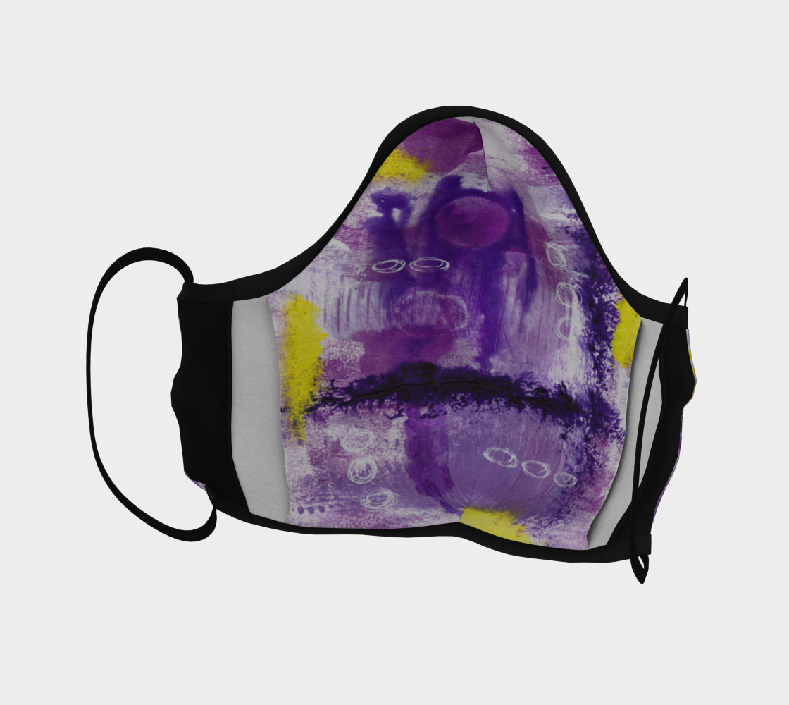 PURPLE ABSTRACT 2 FACE COVERING preview #4