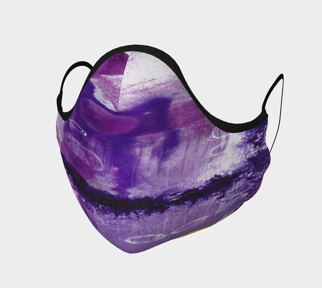 PURPLE ABSTRACT 2 FACE COVERING preview #1
