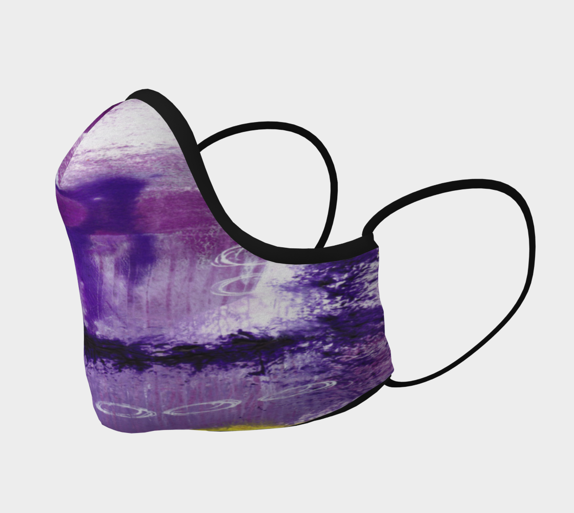 PURPLE ABSTRACT 2 FACE COVERING preview #2