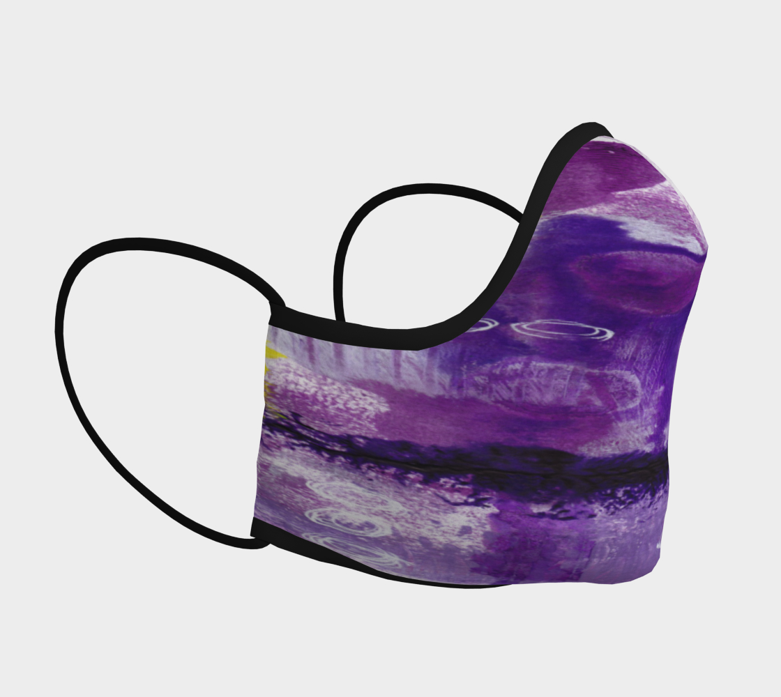 PURPLE ABSTRACT 2 FACE COVERING preview #3