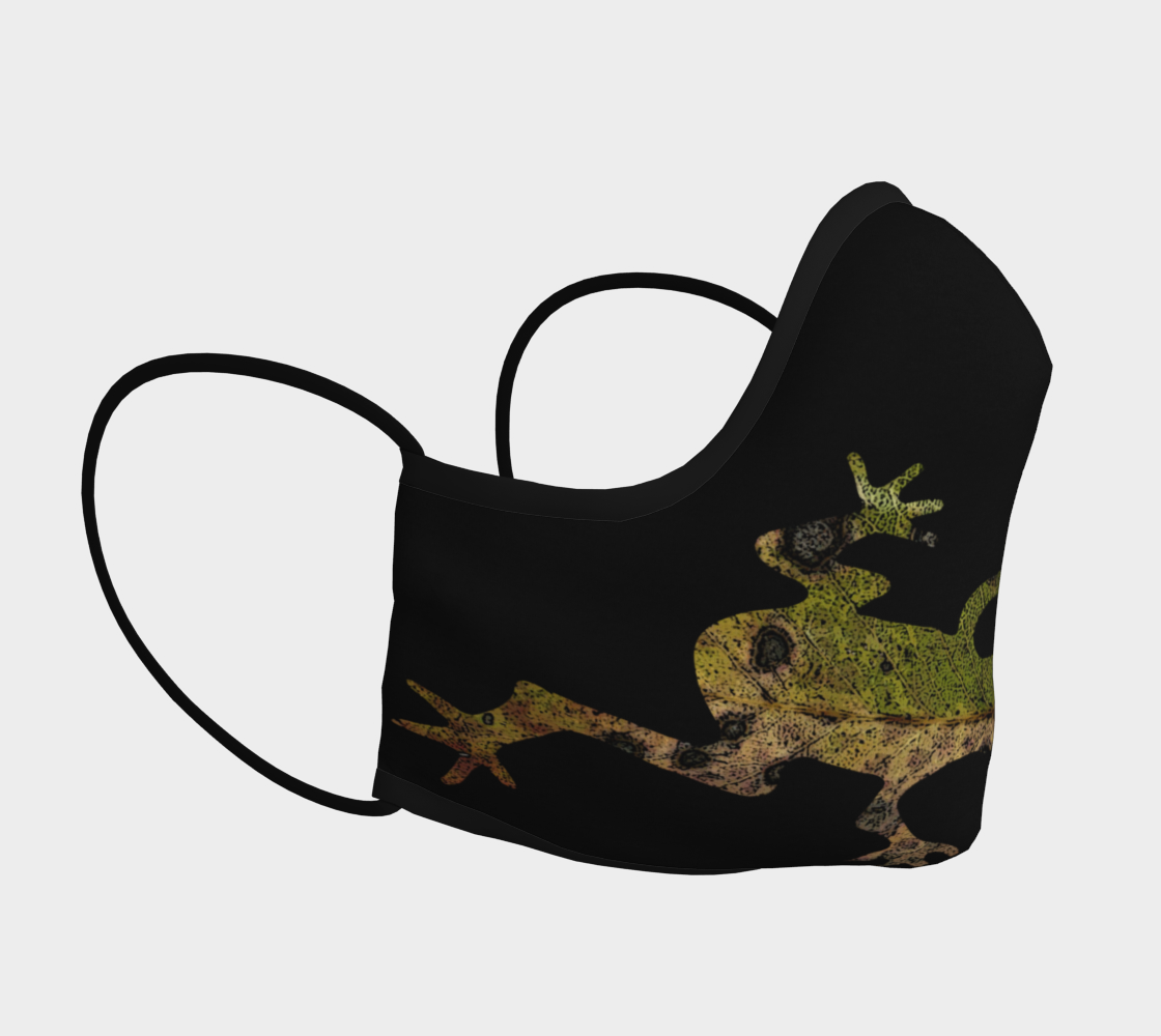 Green Frog on Black Mask preview #3