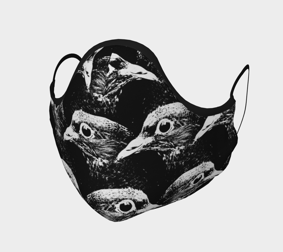 Creepy Pigeon Heads - Face Mask aperçu