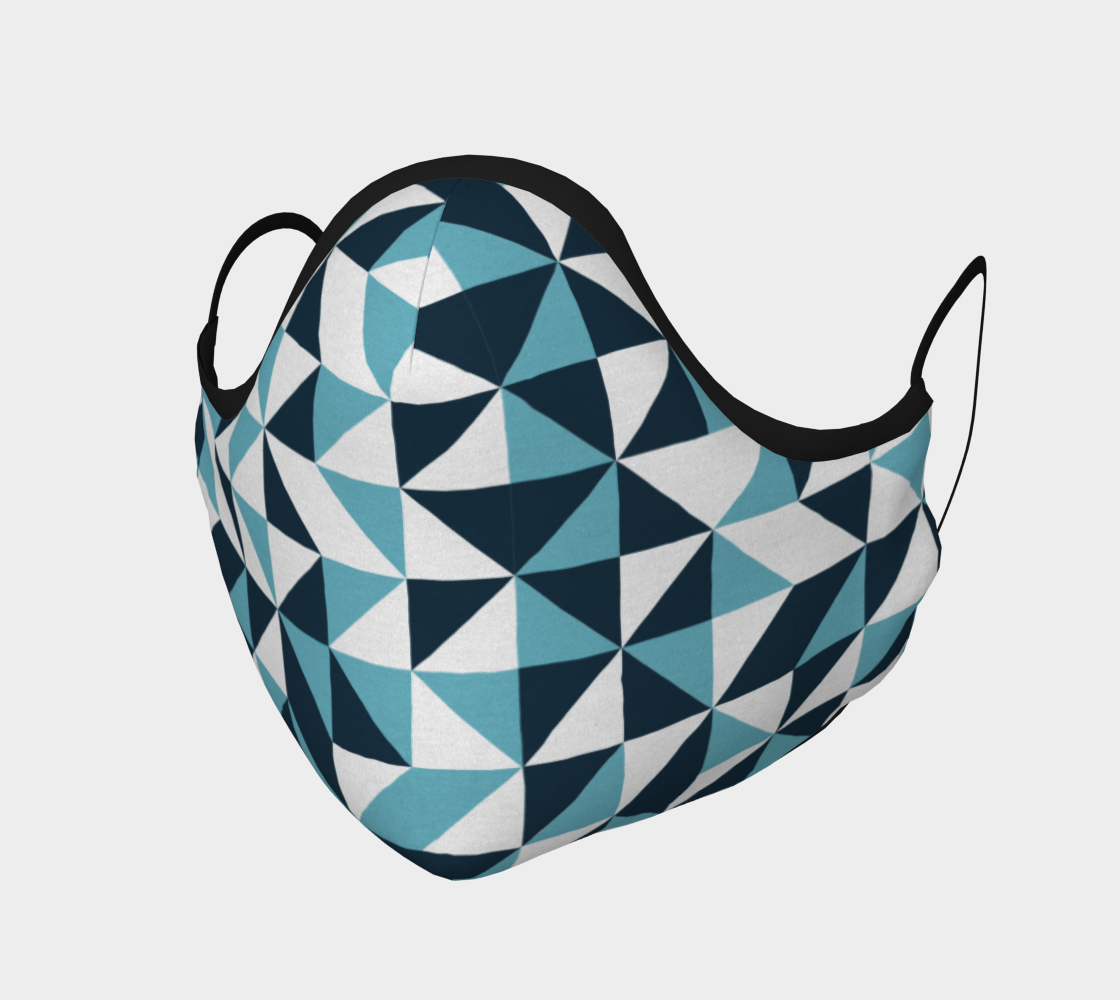 Blue Triangles Face Covering preview #1