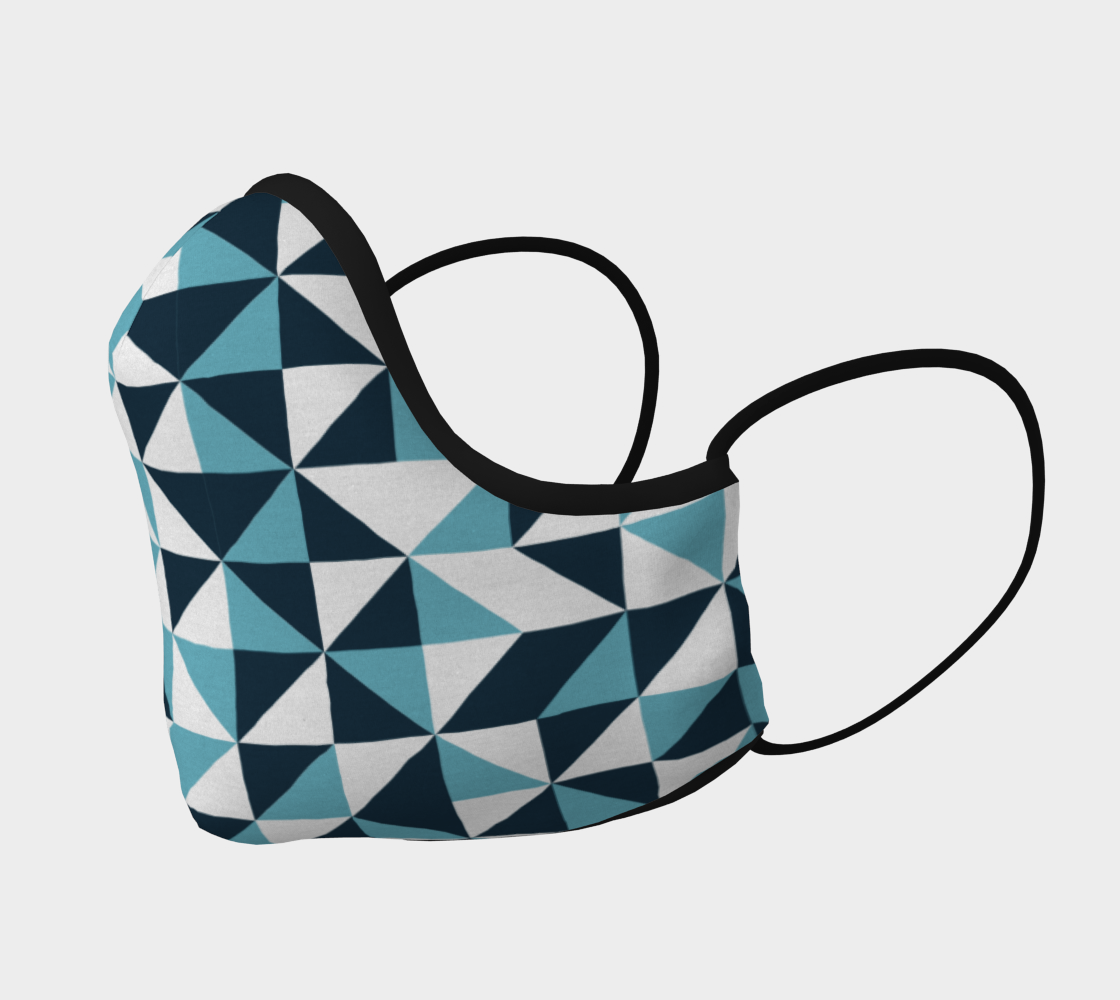 Blue Triangles Face Covering preview #2