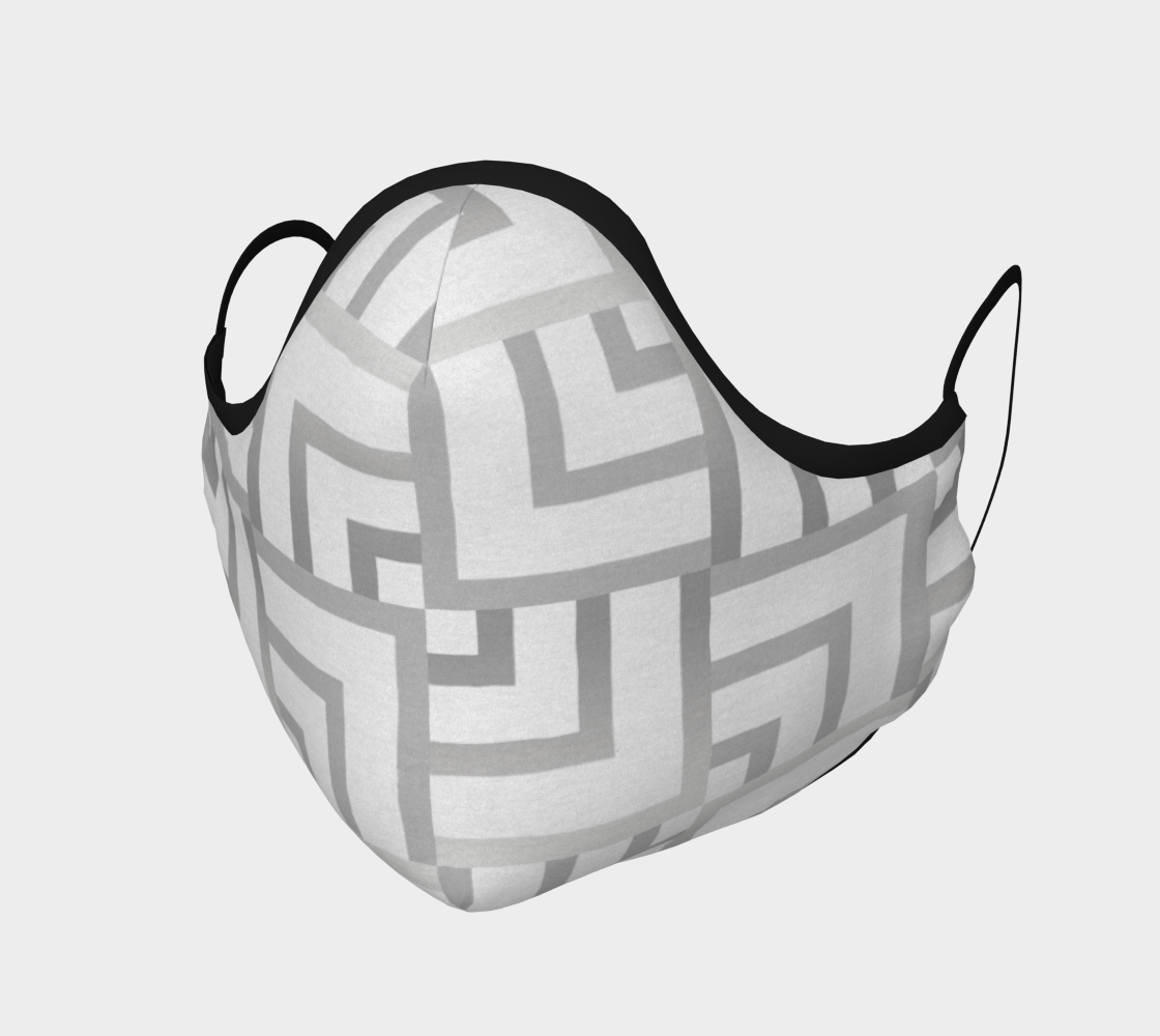 White and Silver Squares Face Covering preview #1