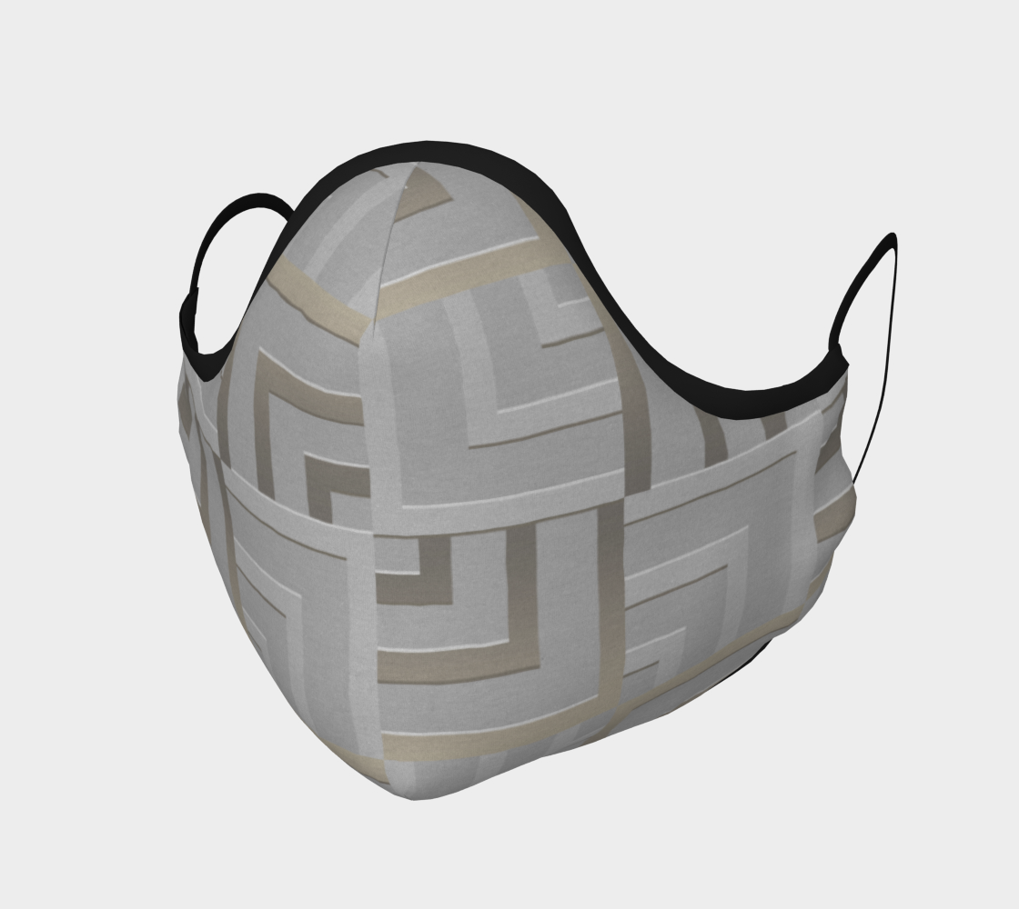 Bronze and Silver Squares Face Covering preview #1