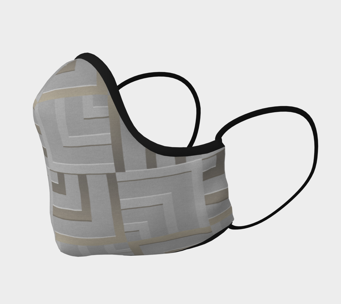 Bronze and Silver Squares Face Covering preview #2