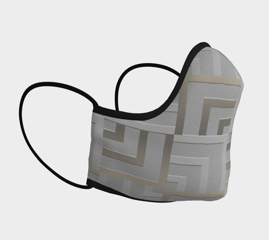 Bronze and Silver Squares Face Covering preview #3