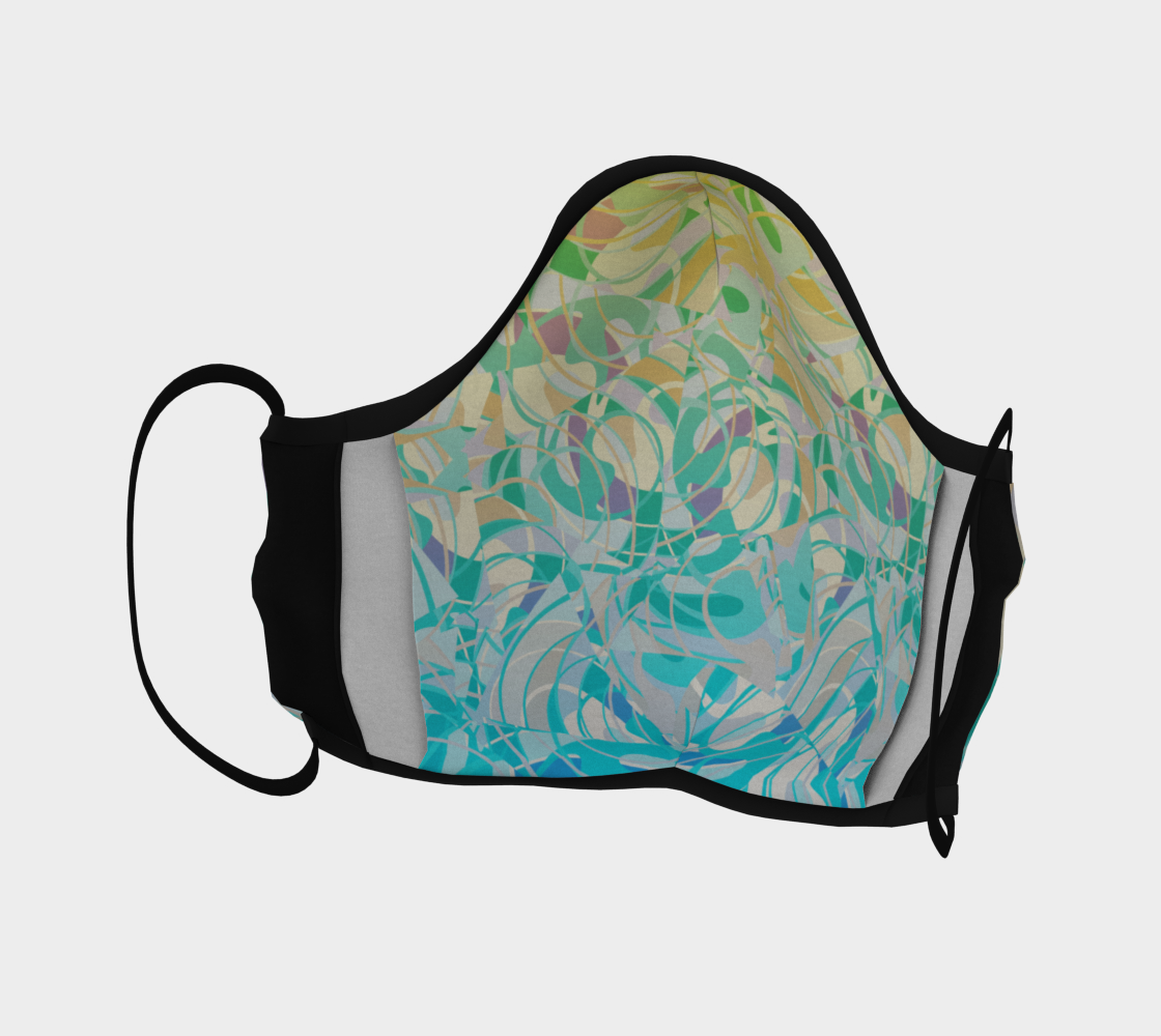 Teal and Yellow Abstract Tangles preview #4