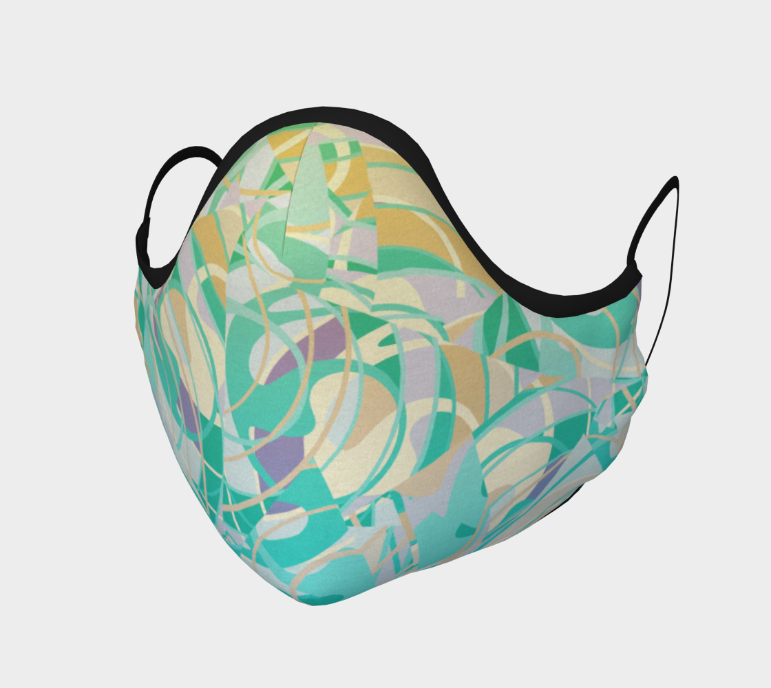 Teal and Yellow Abstract Tangles preview #1