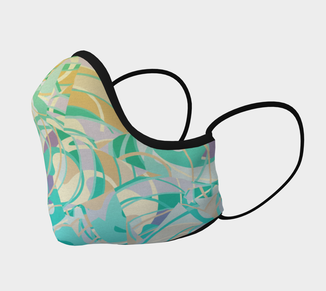 Teal and Yellow Abstract Tangles preview #2