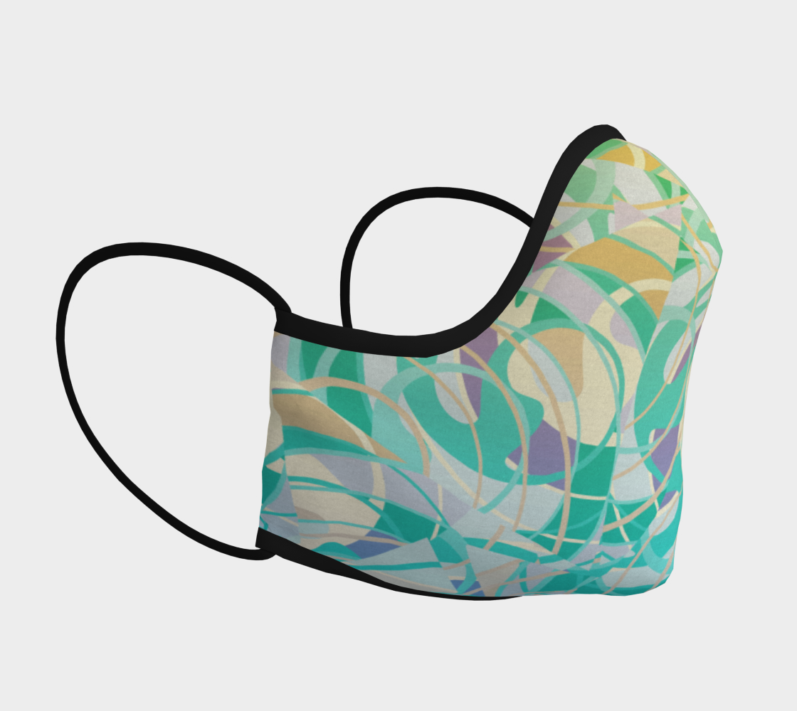 Teal and Yellow Abstract Tangles preview #3
