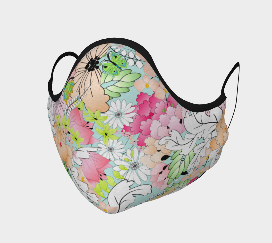  Face Covering Mask - "Spring Flowers" aperçu