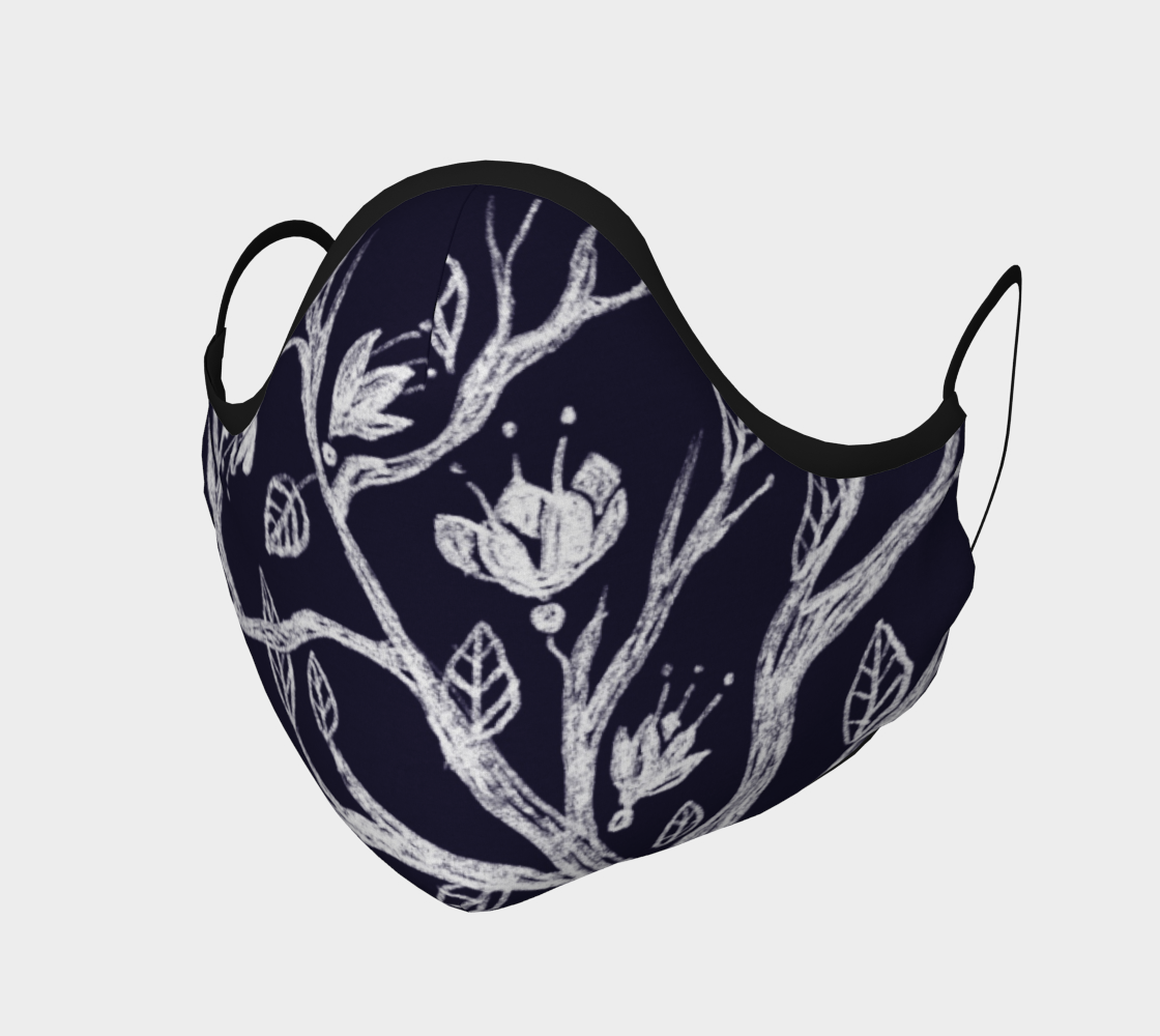 Masque Floral noir et blanc aperçu
