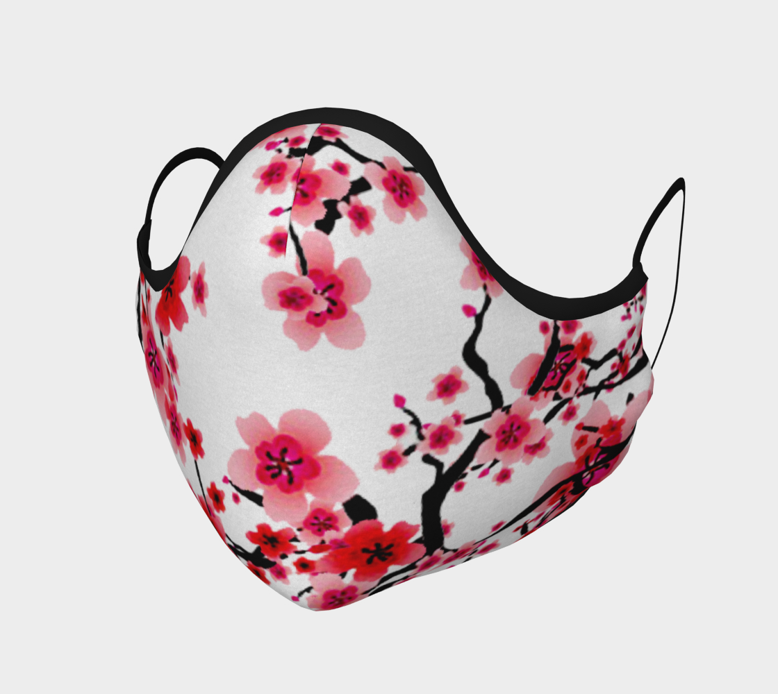 Cherry Blossom Floral Protective Face Mask by VCD © preview