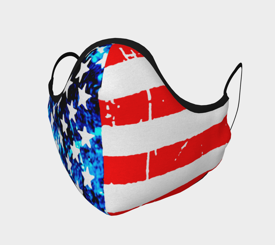 USA FLAG MASK Protective Face Mask by VCD © preview
