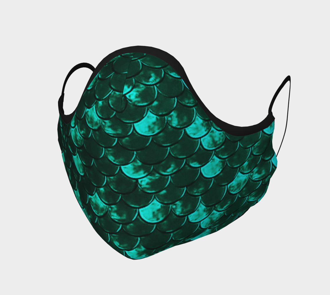 MERMAID MASK Protective Face Mask by VCD © preview