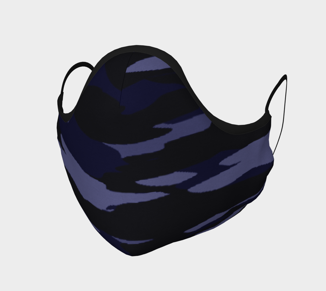 Blue Camo Mask Protective Face Mask by VCD © preview