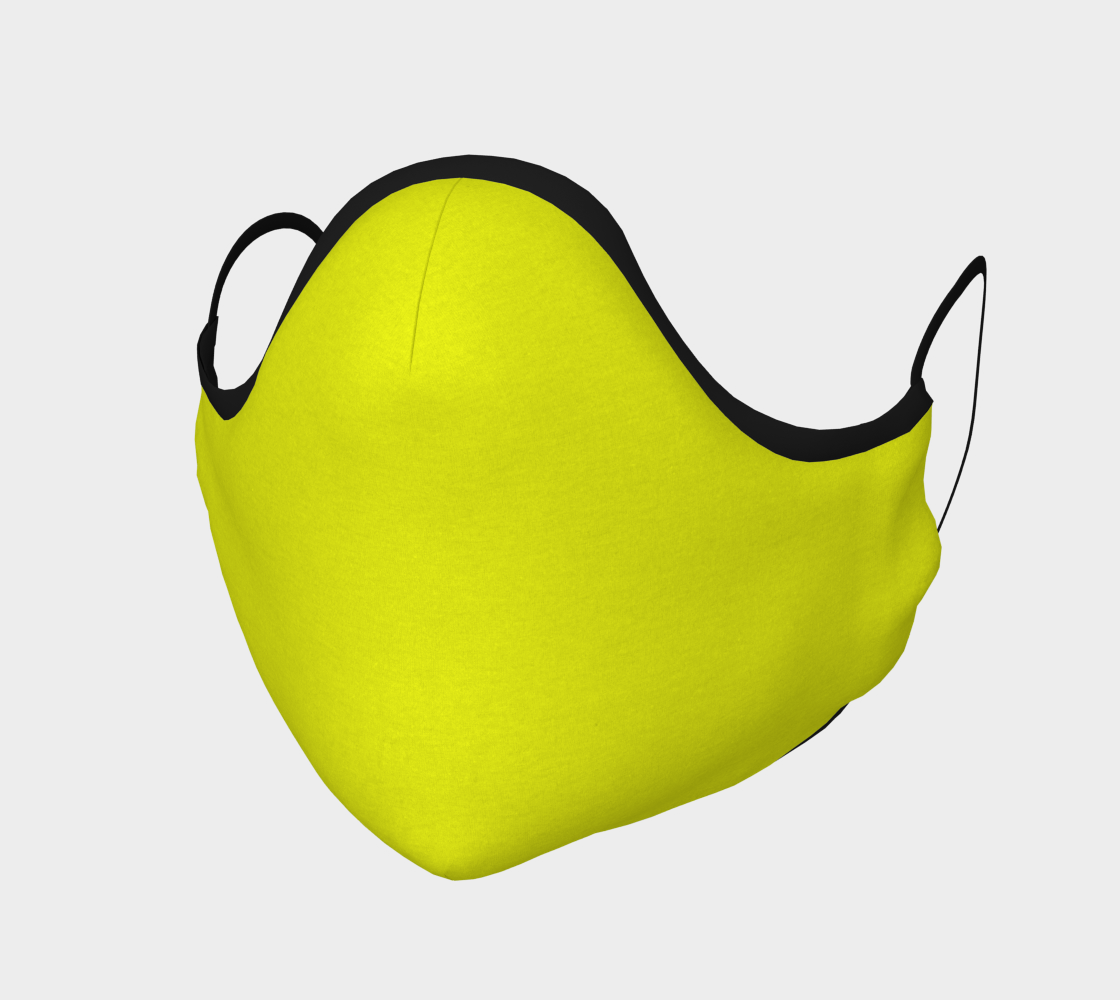 Face Mask Bright Neon Yellow, AOWSGD 3D preview
