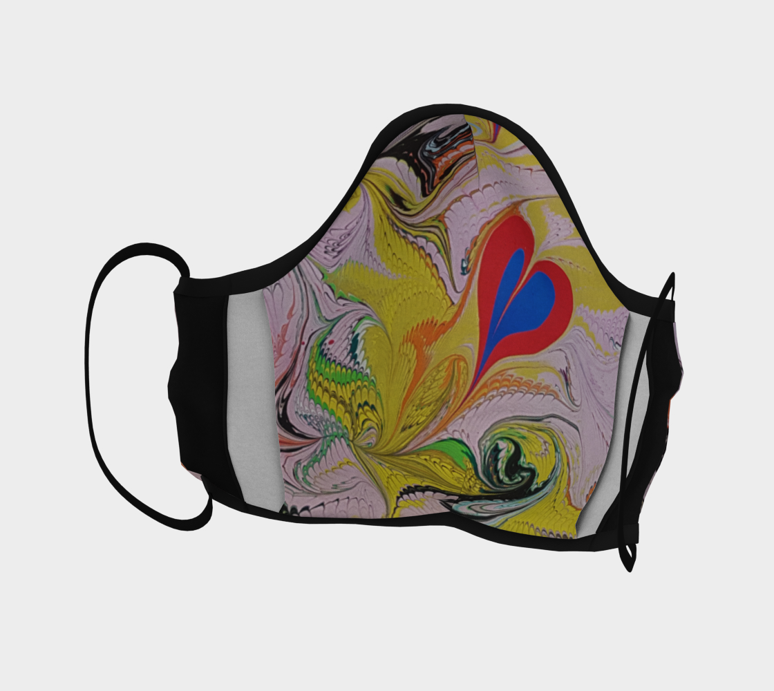 Aperçu de Masque de protection marbling design coeur #4