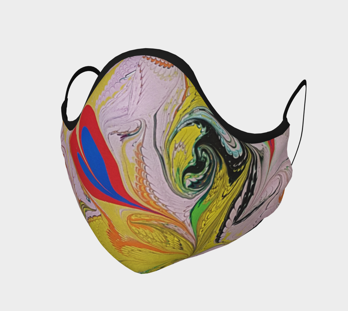 Aperçu de Masque de protection marbling design coeur #1