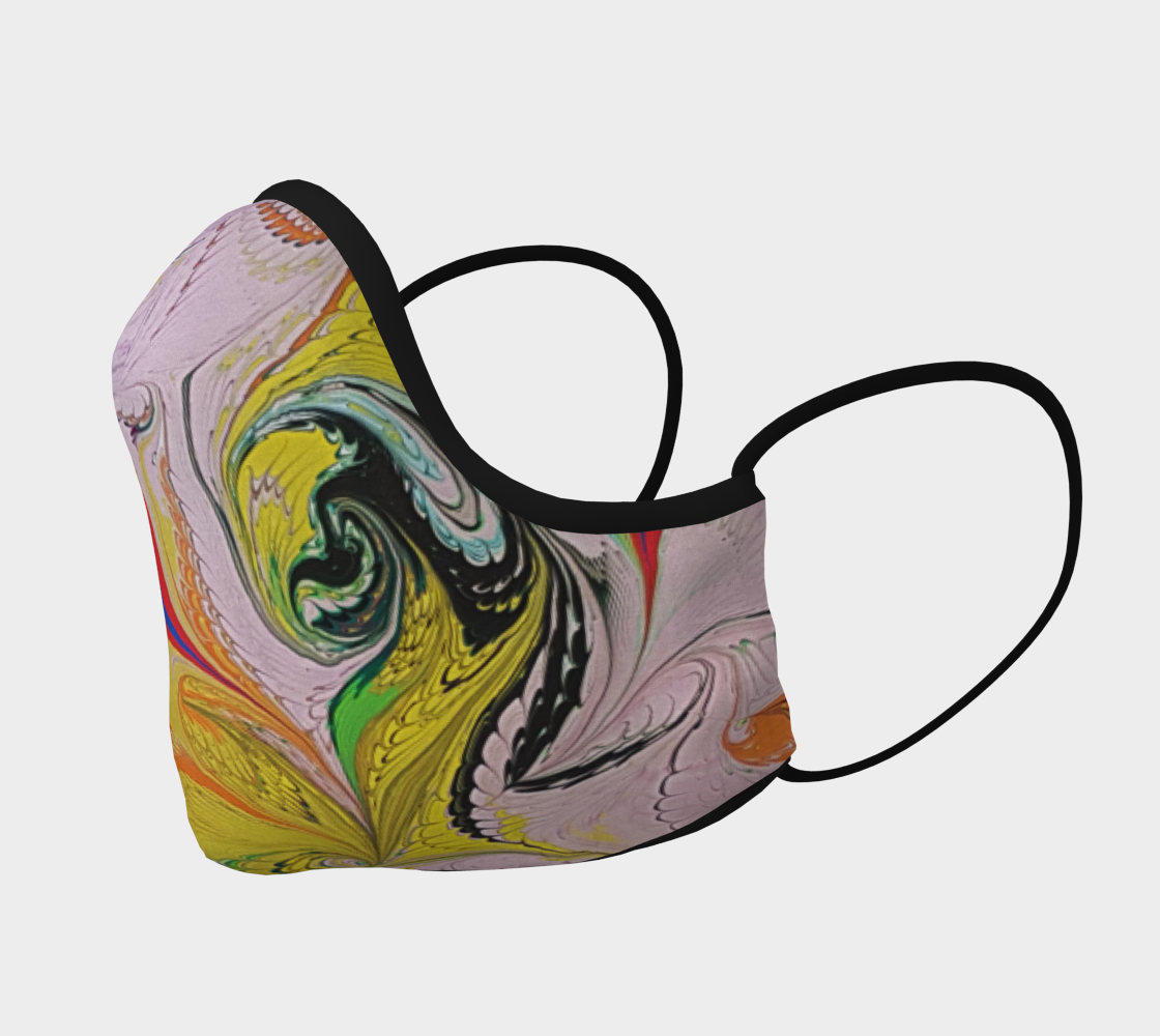 Aperçu de Masque de protection marbling design coeur #2