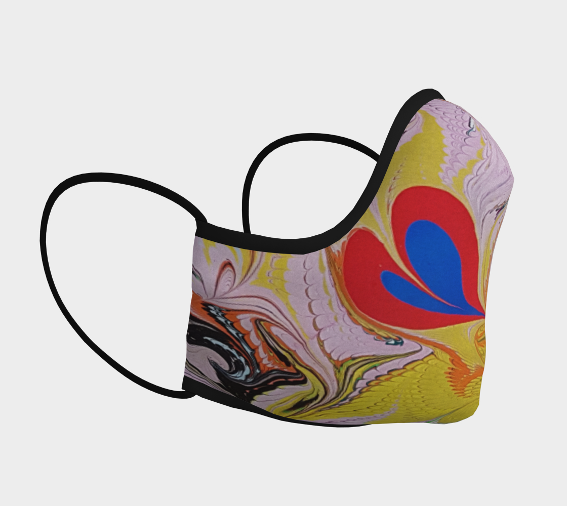 Aperçu de Masque de protection marbling design coeur #3
