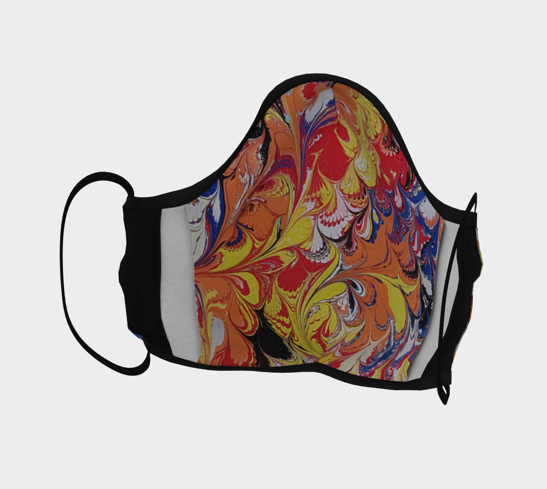 Aperçu de Masque de protection marbling art peacook #4