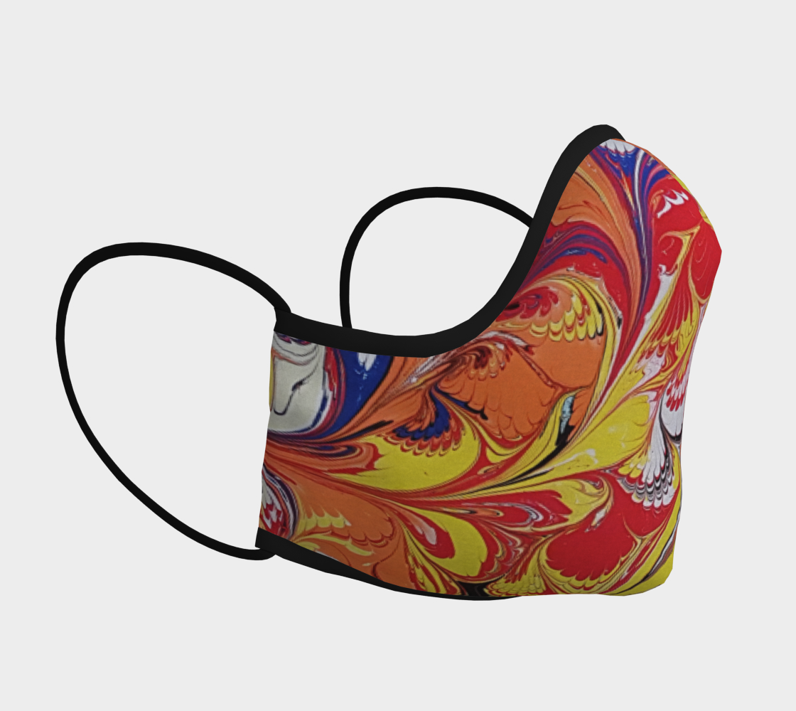 Aperçu de Masque de protection marbling art peacook #3