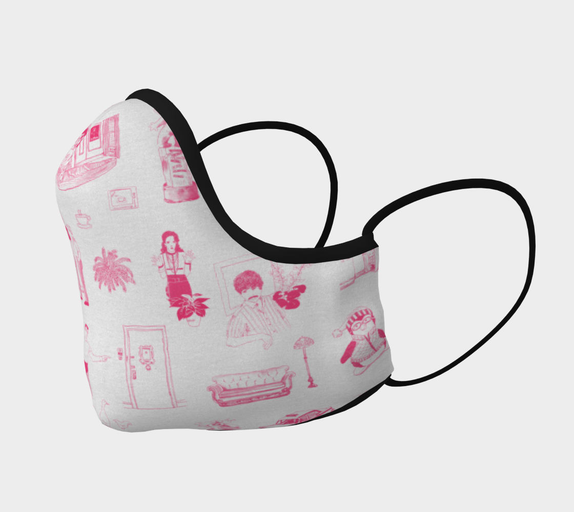 Aperçu de Friends Toile Face Mask - Pink #2