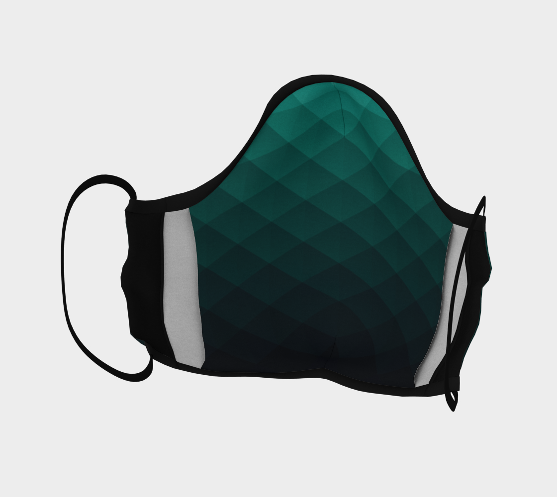 Aperçu de 869 // Teal Fade Face Mask #4