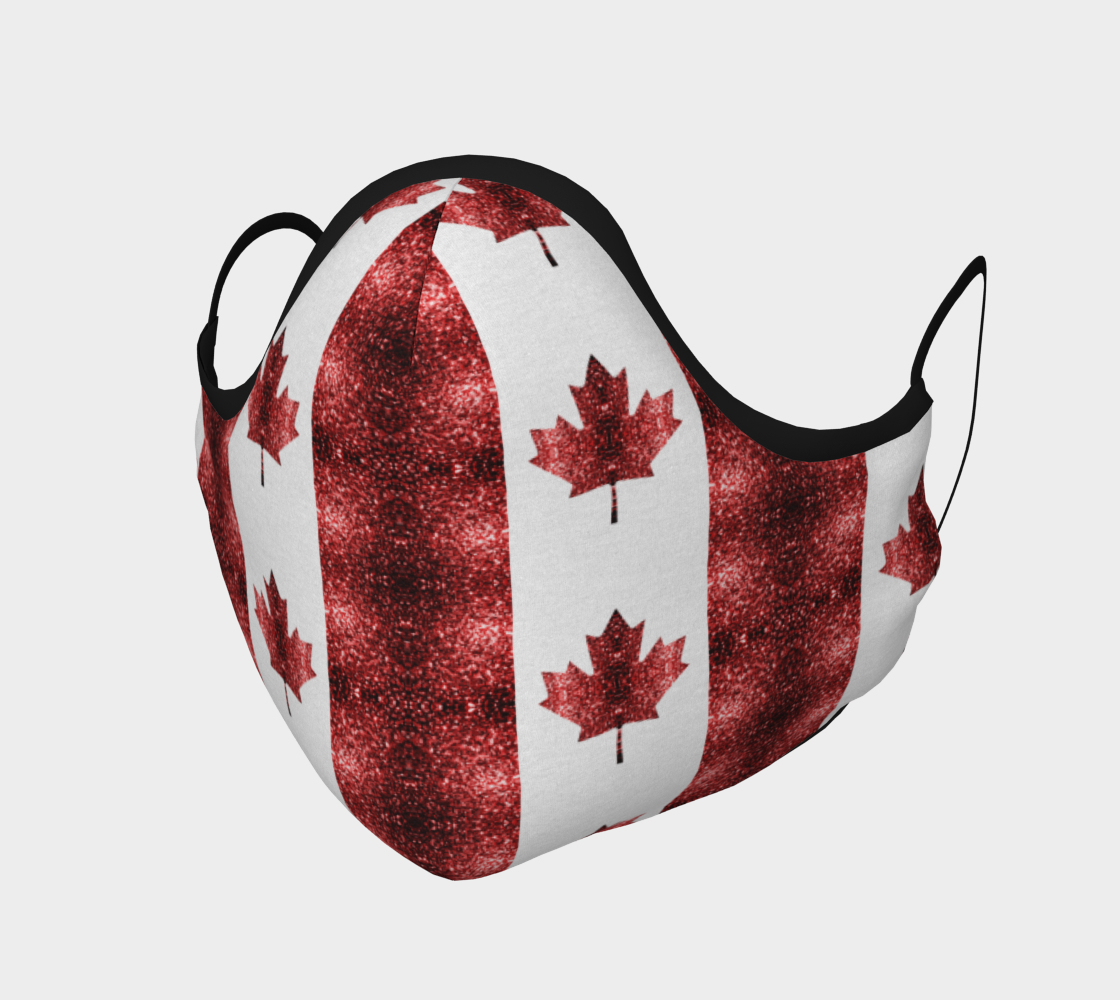 Aperçu de Canada flag red sparkles pattern