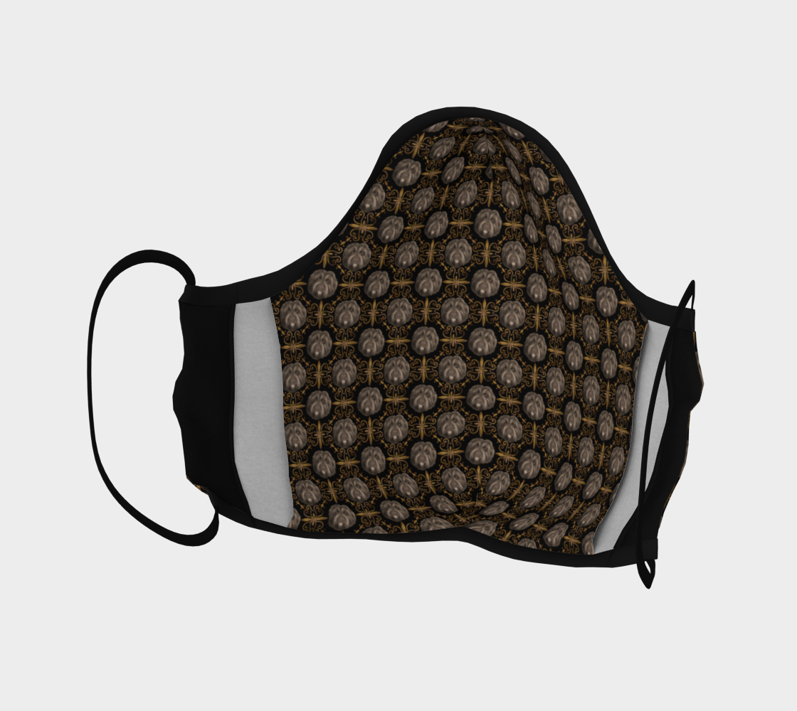Shaggy Fluffy Dog Portraits Elegant Pattern preview #4