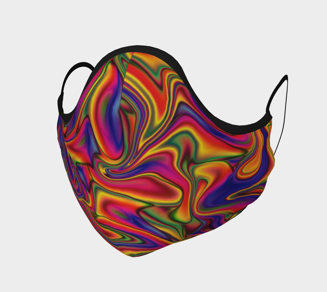 Psychedelic Acrylic Pour Face Mask preview