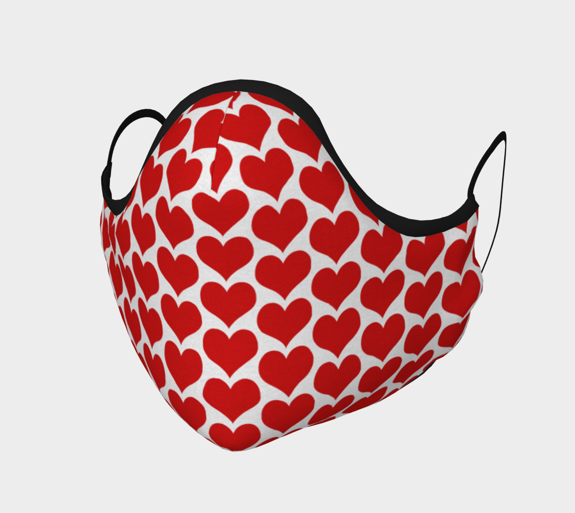 Red Heart Protective Face Mask by VCD © preview