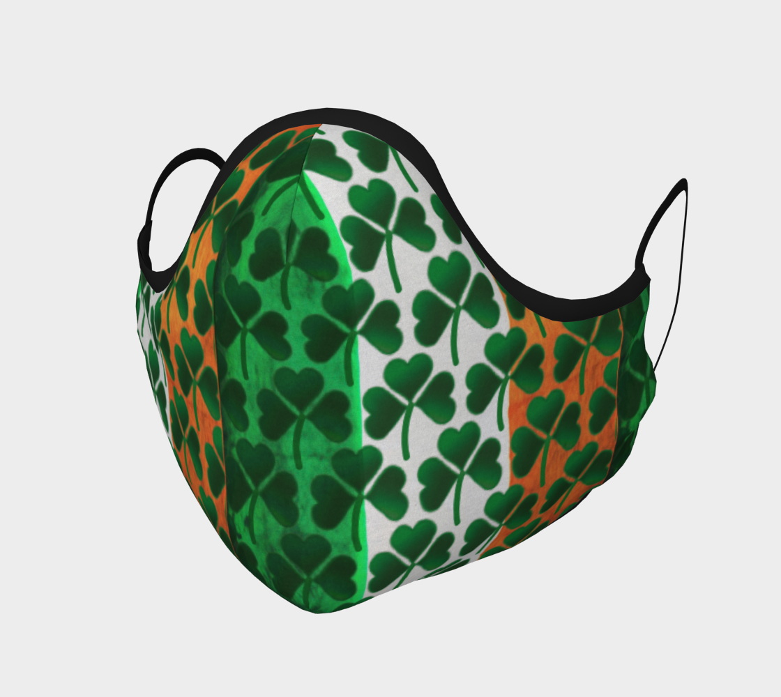 Shamrock Irish Flag Protective Face Mask by VCD © preview