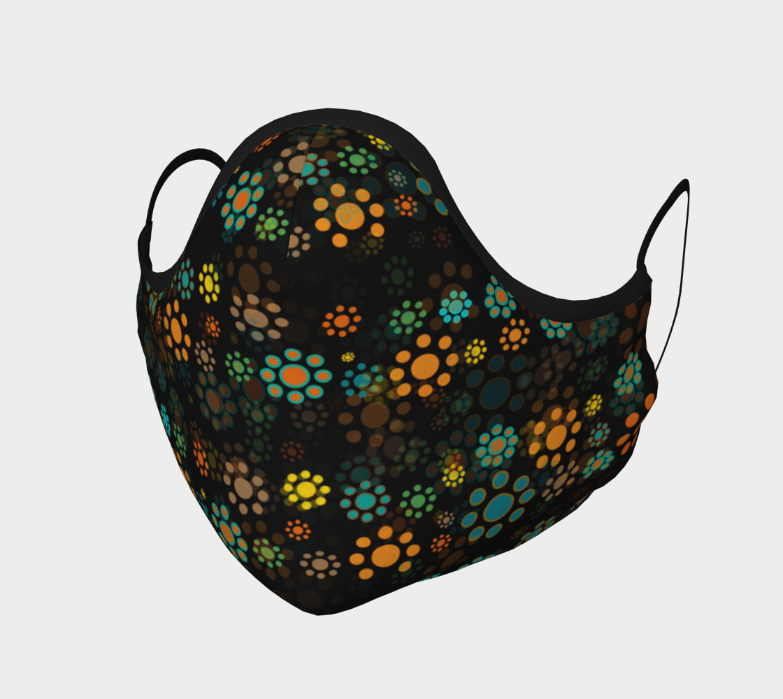 Groovy Flowers Protective Face Mask by VCD © preview