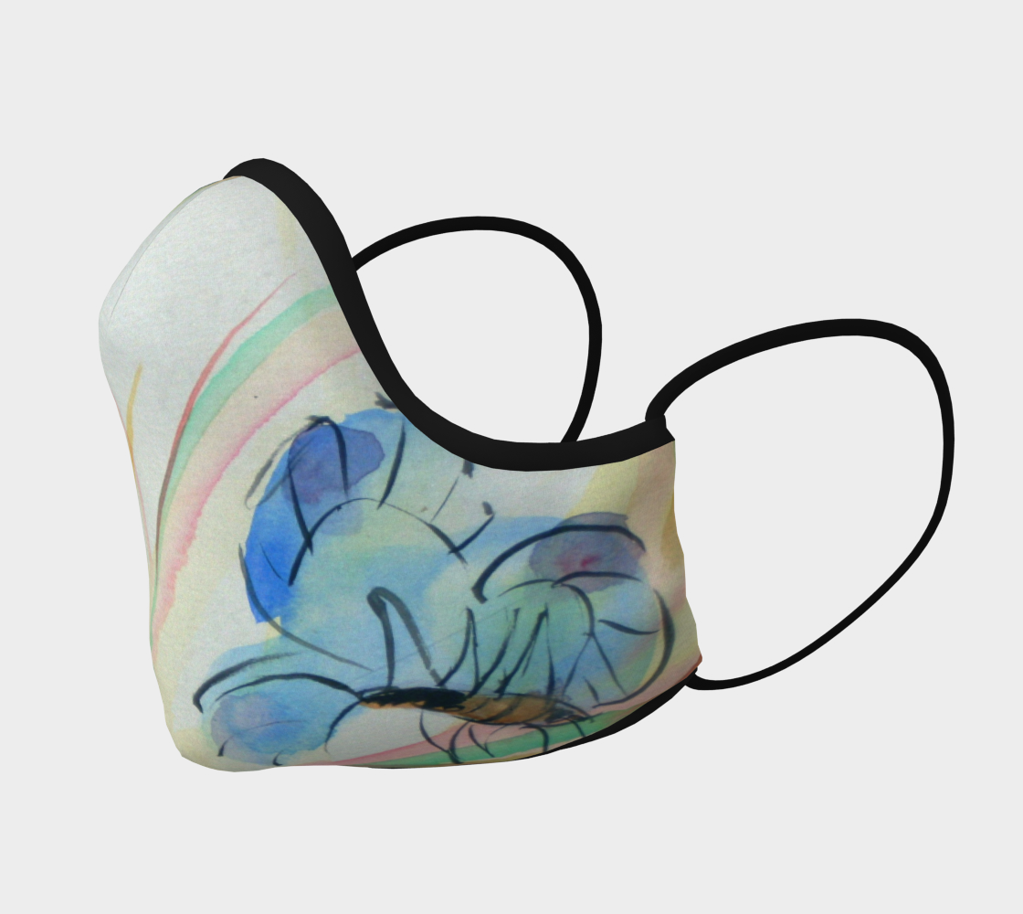 Watercolor Butterfly Face Mask preview #2