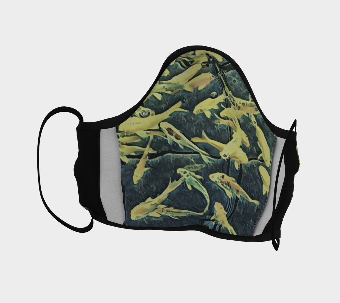 Fish Homage to Hokusai Face Covering preview #4