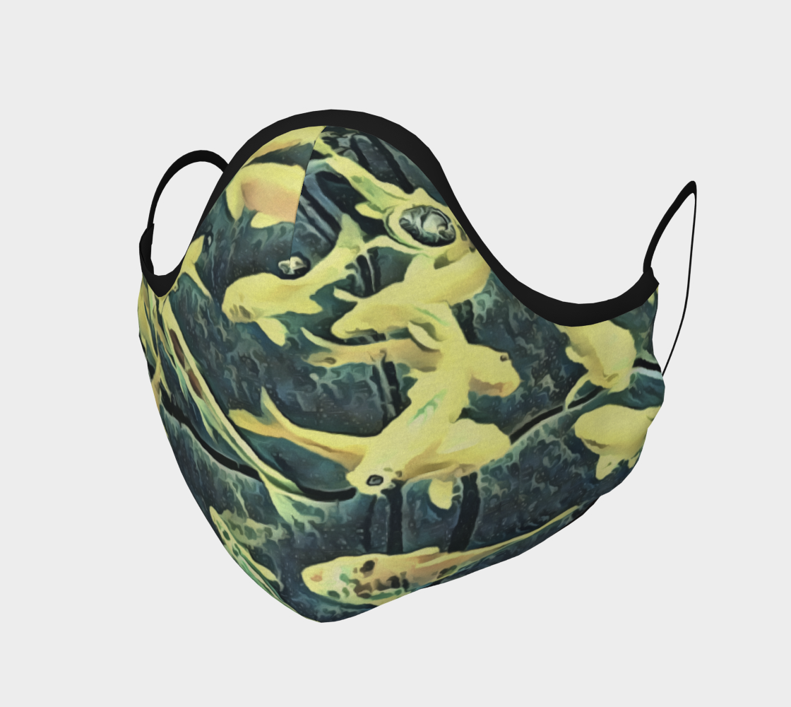 Fish Homage to Hokusai Face Covering preview #1