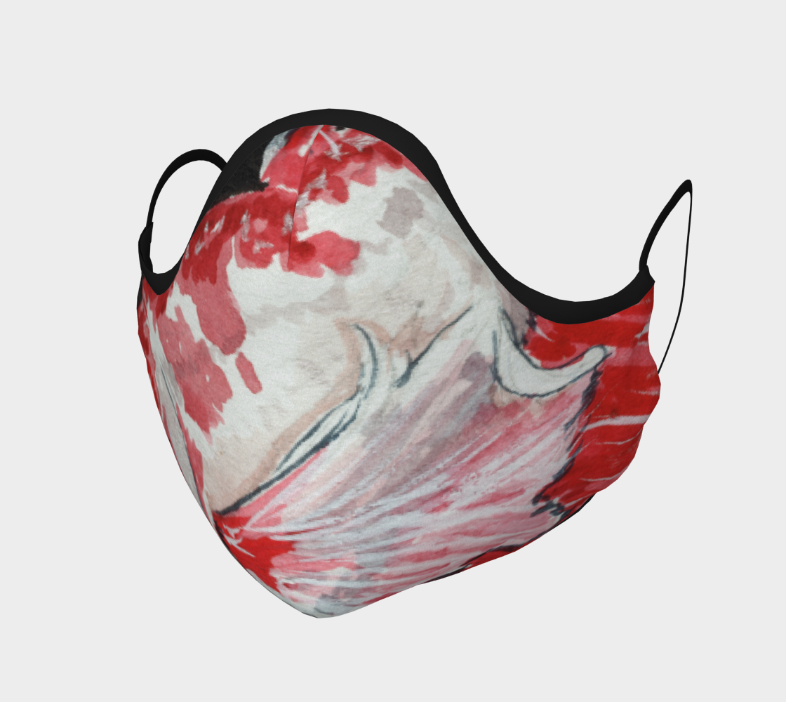 Betta Fish Red & White Mask preview